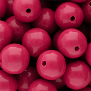 DQ Perles acryliques 18 mm brillant Fuchsia 17-2031 TCX