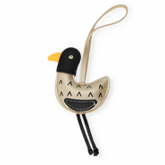 Pendentifs accroche-regard canard Taupe doré-noir-jaune foncé