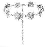 Cha&icirc;nes de taille soleil Argent&eacute;