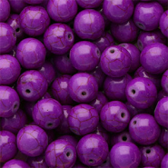 Perles en céramique 12 mm Violet aubergine