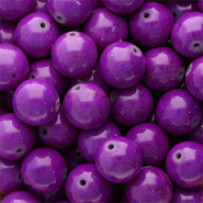 Perles en céramique 16 mm Violet aubergine