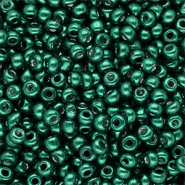 Perles de rocailles 6/0 (4 mm) Vert sarcelle brillance m&eacute;tallique