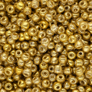 Perles de rocailles 6/0 (4 mm) Dor&eacute; jaune brillance m&eacute;tallique