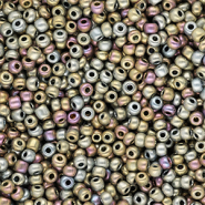 Perles de rocailles 8/0 (3 mm) Galaxie multicolore brillance m&eacute;tallique