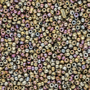 Perles de rocailles 12/0 (2 mm) Galaxie multicolore brillance m&eacute;tallique