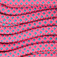 Paracorde tendance 8 mm Rose n&eacute;on-bleu
