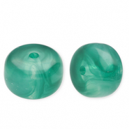 Perles acryliques disque Vert-marbré