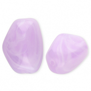 Perles acryliques rectangle Lilas-marbré