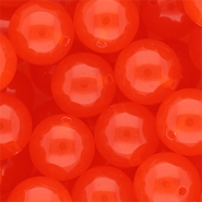 DQ&reg; Perles acryliques 18 mm brillant Rouge vermillon