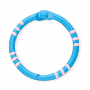 Apprêts colorés anneau porte-clés Bleu foncé-rose clair