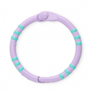 Apprêts colorés anneau porte-clés Violet clair-turquoise