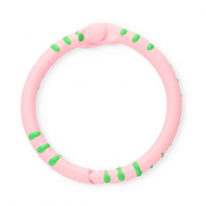 Apprêts colorés anneau porte-clés Rose clair-vert