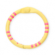 Apprêts colorés anneau porte-clés Jaune-rose foncé