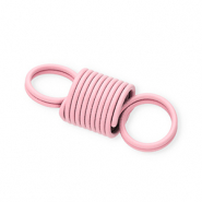 Apprêts colorés connecteur à ressort spirale Rose clair