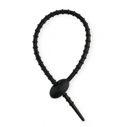 Apprêts colorés colliers de serrage en silicone Noir