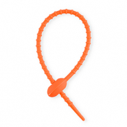 Apprêts colorés colliers de serrage en silicone Orange