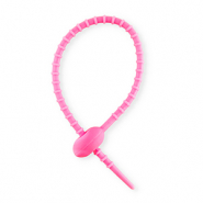 Apprêts colorés colliers de serrage en silicone Rose néon