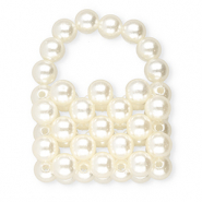 BY31® Pendentifs accroche-regard sac à main Blanc cassé