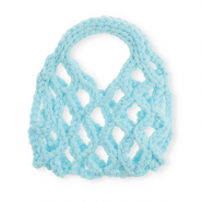Sacs crochetés à la main Bleu clair