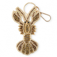 Porte-cl&eacute;s homard Dor&eacute;-dor&eacute; antique-bronze