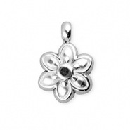 BY31&reg; Breloques en acier Inox fleur Argent&eacute;