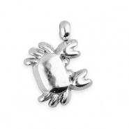BY31&reg; Breloques en acier Inox crabe Argent&eacute;
