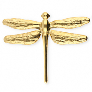 Broches accroche-regard en acier inox libellule Doré