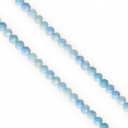 Perles &agrave; facettes 4x3 mm disque Bleu-AB coating