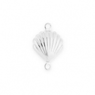 Apprêts en acier Inox connecteur coquille Argenté