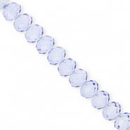 Perles &agrave; facettes 8x6&nbsp;mm disque Heishi Bleu