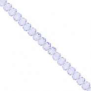 Perles &agrave; facettes 4x3&nbsp;mm disque Heishi Bleu
