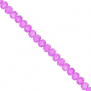 Perles &agrave; facettes 4x3&nbsp;mm disque Heishi Violet