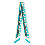 Bandana foulard avec vie marine Bleu-bleu turquoise-vert clair