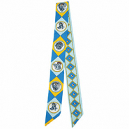 Bandana foulard avec chiens Bleu-Bleu clair-orange