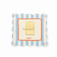BY31® Breloques en laiton Eco-brass sardines en conserve Doré