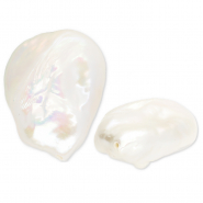 TQ Perles d’eau douce goutte Blanc naturel