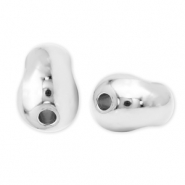Perles en métal DQ cacahuète Argenté antique (sans nickel)