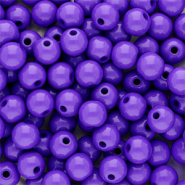 Perles acryliques 8 mm brillant Violet fonc&eacute;