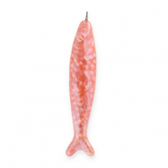 Breloques en c&eacute;ramique DQ&reg; grecque sardine Rose corail