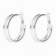 Boucles d'oreilles&nbsp;/&nbsp;cr&eacute;oles en acier Inox Silver