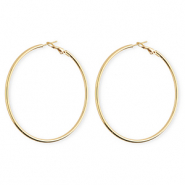Boucles d'oreilles&nbsp;/&nbsp;cr&eacute;oles en acier Inox Dor&eacute;