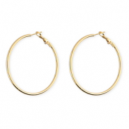 Boucles d'oreilles&nbsp;/&nbsp;cr&eacute;oles en acier Inox Dor&eacute;
