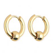 Boucles d'oreilles&nbsp;/&nbsp;cr&eacute;oles en acier Inox Dor&eacute;