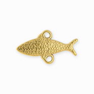 BY31® Apprêts en acier Inox connecteur poisson avec 2 anneaux Doré
