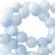 Pierres naturelles jade 6mm Bleu clair