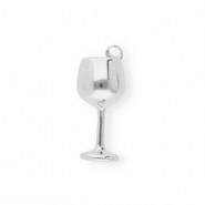 BY31® Breloques en laiton Eco-brass verre à vin Argenté