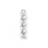 BY31® Breloques en laiton Eco-brass pâtes (spirale) Argenté