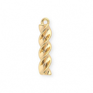 BY31® Breloques en laiton Eco-brass pâtes (spirale) Doré