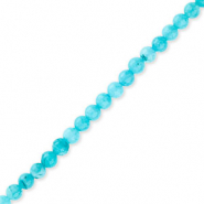 Pierres naturelles 6mm Bleu aquamarine
