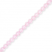 Perles à facettes rondes 4 mm Rose clair